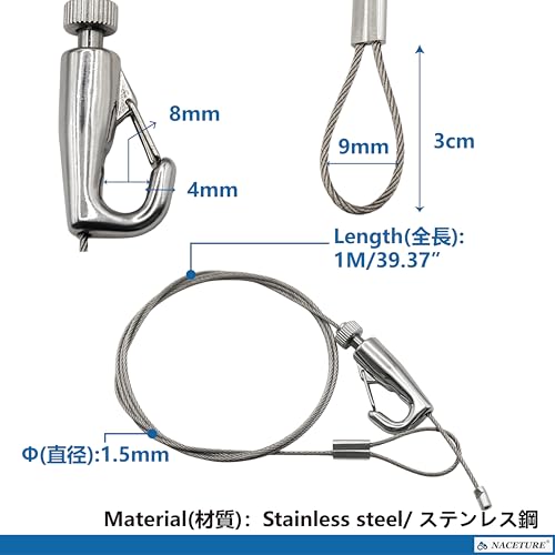 Picture Hanging Hook (Picture Rope Hook 1M) - style: Picture Rope Hook 1M