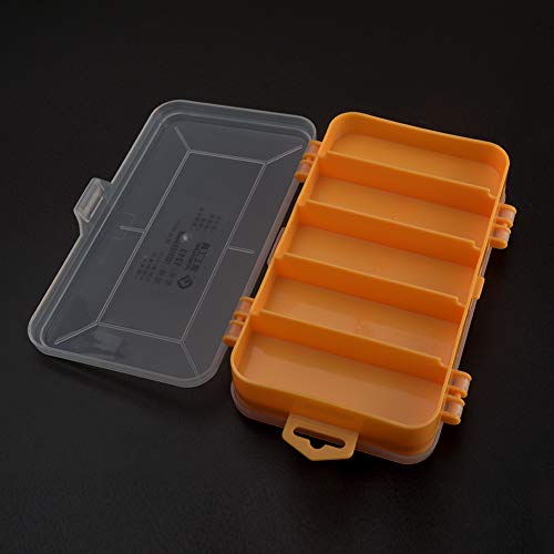 Screw Storage Box, Double Side 13-Grids Hardware Box Organizer,Portable Small Parts Screw Hardware Organizer, Multifunctional Storage Tool Case for Screws Nuts Nails Bolts(Yellow)