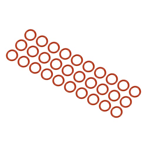 M METERXITY 30 Pack Silicone O-Rings - Garden Water Hose Rubber Sealing Gasket Ring, Soft & Elastic, Apply to Outdoor (4mmx6mmx1mm, Red) - size: 4mmx6mmx1mm