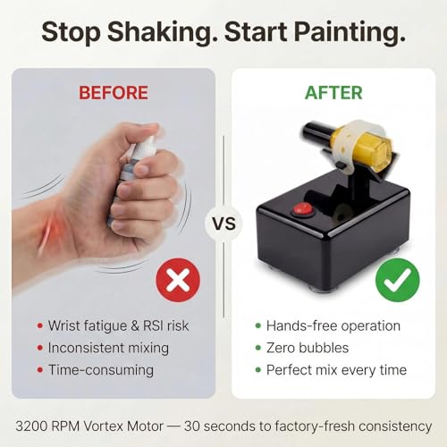 Paint Shaker Vortex Mixer for Model Paints & Nail Polish - color: Black