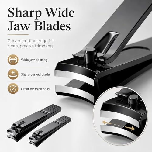 Aogeili Nail Clippers Set, Toenail Clippers & Fingernail Clipper Cutters - size: Large/Small