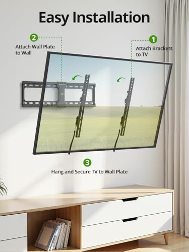 USX MOUNT Tilting TV Wall Mount for Most 37"-95" Flat Curved Screen Television, TV Bracket with Max VESA 600x400mm up to 132lbs, Low Profile Tilt Mount for 16", 24" Stud - size: 37-95 inch