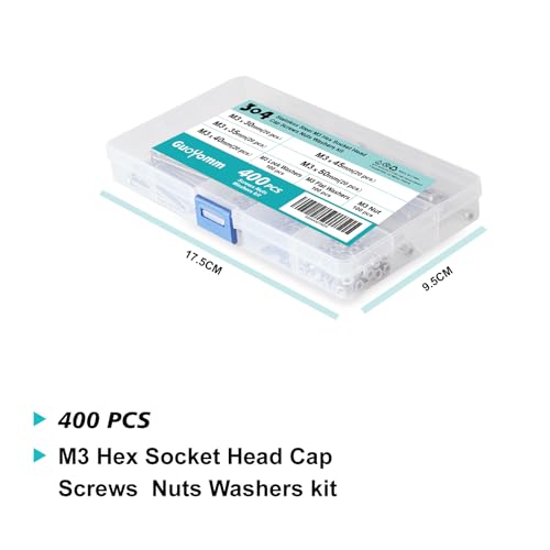M3 Hex Socket Head Cap Screws Bolts Washers Nuts Assortment Kit - size: Socket M3x30/35/40/45/50 mm