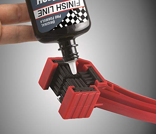 Finish Line Grunge Brush Bike Chain & Gear Cleaner – Dual-Sided Bristles for Chains, Cassettes & Hard-to-Reach Areas - size: 1 Count (Pack of 1)