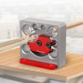 Adjustable Drill Milling Dowel Round Rod Auxiliary Tool with Carbide Blade, Electric Drill Milling Cylindrical Woodworking Tool Dowel Maker Jig with 8/9/10/12/15/16/18/20mm Holes,035G - color: Grey