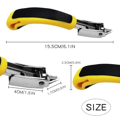 Staple Remover, Heavy Duty Staple Remover Tool,Upholstery Stapler Remover for Carpet,Wood,Floor, Furniture, Construction, Industrial Staple Lifter Removes Flooring, Carton Box Staples(Yellow) - style: 1pc Staple Remover（Yellow）