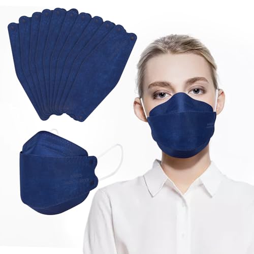 Borje KN95 Face Masks 50 Pack, Breathable Comfortable and Disposable KN95 Mask,Masks for Adults - color: Dusty Blue=50pcs