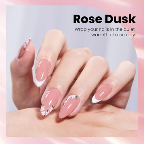 Beetles Hard Gel for Nails Rose Pink, 1 oz 9 in 1 Pink Builder Nail Gel - color: Rose Dusk Pink 1 oz