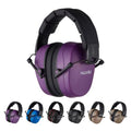 Safety Earmuffs for Ear Protection SNR 29 dB Noise Cancelling Ear muff Shooting Hunting Construction Noise Reduction - color: Purple