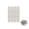 4 Pack Flat Mending Plate for Wood,ULIFESTAR Stainless Steel Straight Brackets 130mm / 5" Length 4 Screw Hole Flat Repair Fixing Wood Brace Joining Plates Connector with Fixing Screws - size: ['130x20x3mm']