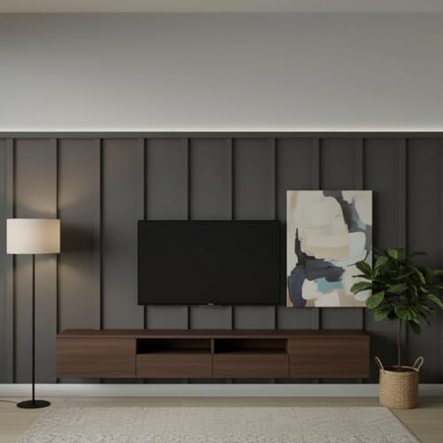 Weysat 1 Set Board and Batten Wall Panel Wainscoting Panel 157 x 63in - size: 157.48 x 62.99 inch