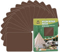 OAZ 15 Pieces 3.5 x 4.7 inch Nylon Repair Patches Nylon Fabric Patch Self-Adhesive Tent Repair Tape Waterproof Lightweight Repair Patches Repair Patch Kit for Clothing Down Jacket Bag (Brown) - color: Brown, size: 3.5" x 4.7"