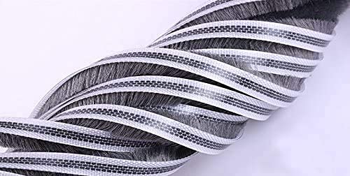 Weather Stripping Door Seal - 5m (16ft) Brush Weather Stripping,Card-Slot Seal Strip Pile Weatherstrip Sweep Brush for Door Window (6mm x 12mm (Backing 0.236 x Brush 0.472 Inch), Gray) - size: 6 mm x 12 mm