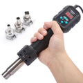 YIHUA 8858 IV Multi-Purpose Heat Gun for Crafting, Electronics Soldering, DIY, Shrink Tubing and Wrap, Torch Marker and Paste, Epoxy Resin with Temperature and Air Volume Control Function, 3 Nozzles