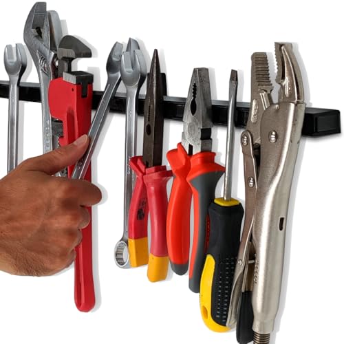 HMmagnets 24" Heavy-Duty Magnetic Tool Holder (Upgraded Version) - Extremely Powerful Magnetic Pull Force to Hold Heavy Tools - Professional Space-Saving Magnetic Bar - Tool Organizer Rack/Strip - size: 24"