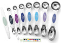 Spring Chef Stainless Steel 8 Magnetic Measuring Spoons Set, Winter Frost - color: Winter Frost, size: 1-Pack