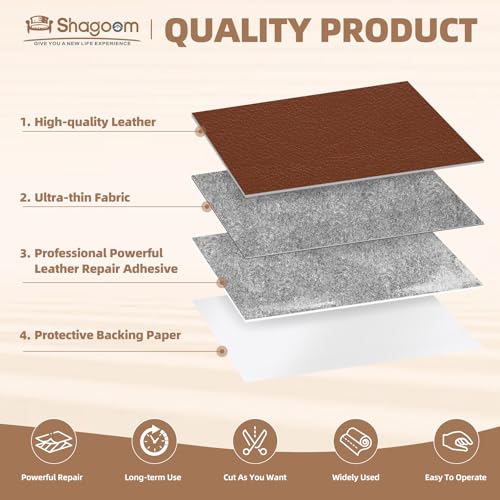 Leather Repair Kits, Large Vinyl Repair Patch for Couches Furniture - color: Dark Brown, size: 17X79 inch