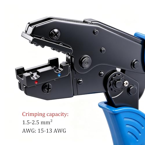 Twidec/Ratchet Crimp Pliers Crimping Tool Ratchet Terminal Crimper Wire Crimp Tool For Crimping Tubular Terminals Nylon Flag Spade Female Connectors HS-07FL - style: HS-07FL