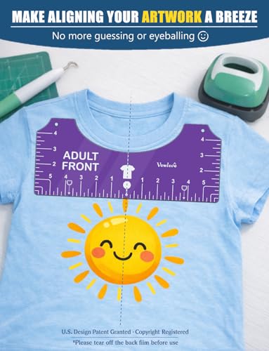 Vowlove T-Shirt Alignment Ruler for Shirt Design Placement and Heat Press - color: 02 Purple