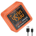Mini Digital Angle Finder & Inclinometer, Magnetic Torpedo Level - color: Tangerine