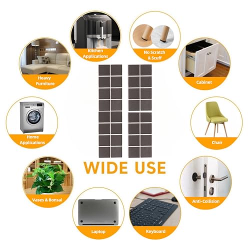 Furnigear Non Slip Furniture Pads - Self Adhesive Rubber Anti Skid Pads Grippers Rubber Chair Feet Furniture Pad for Hardwood Floors -Protectors for Furniture Table Legs Anti Slip 32 Pcs 1-1/2" Square - size: 1-1/2" Square 32pcs