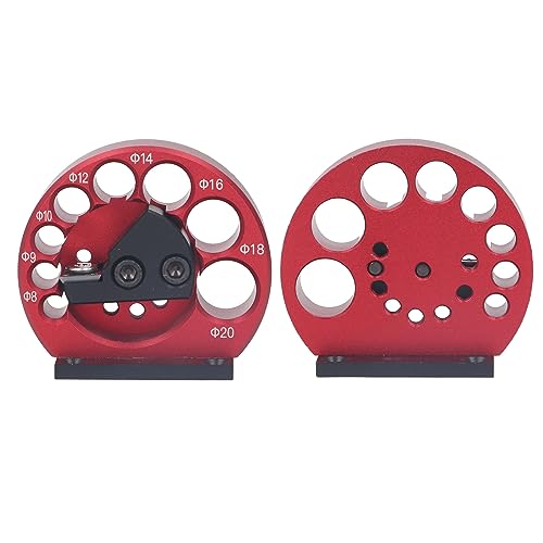Ejoyous Dowel Maker Jig Kit, Adjustable Dowel Rod Maker Cutter Plate Aluminum Alloy Pin 8 to 20mm Round Holes, for Wooden Rods Sticks Woodworking