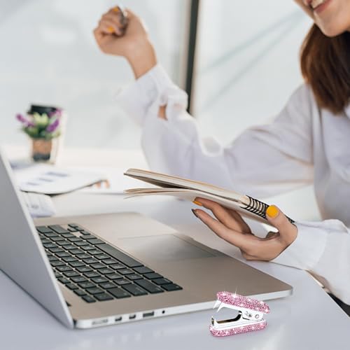 MultiBey Bling Acrylic Staple Remover with Metal Jaws, Shiny Pink - color: Shiny Pink