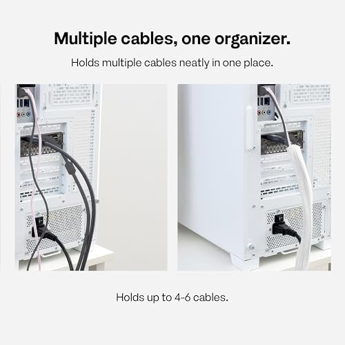 Pixio 10FT Tubing Cable Sleeve – White 1/2 inch Flexible Cable Management Sleeve for PC, Gaming, TV & Office, Wire Organizer for Desk Cable Cleanup - color: White