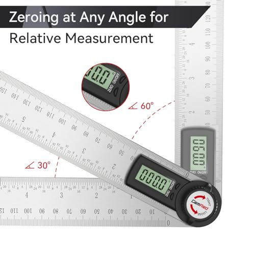 GemRed 82305 Digital Angle Finder Protractor (Stainless steel 300mm)