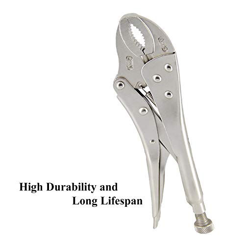 12-inch Heavy Duty Locking Pliers, Chrome Vanadium Steel, Curved Jaw Locking Pliers