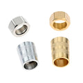 2 Set Shower Hose Nut and Screw Replacement Universal Stainless Steel Brass Adapter Joint Connector for Handheld Shower Head Hose Bathroom Bathing Water Pipe Attachment Repair Parts