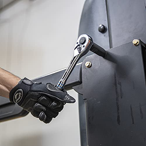 Neiko 03000A 100-Tooth Quick-Release Ratchet-Wrench Set, 1/4-Inch-, 3/8-Inch-, and 1/2-Inch-Drive Ratchets, 3.6-Degree Swing, CrMo Steel, 3-Piece Set - size: 1/4", 3/8", 1/2" Drives, style: Ratchet