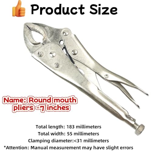 7-Inch Curved Jaw Locking Pliers - size: 7-Inch