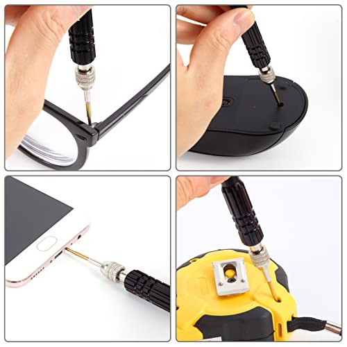 Mini Eyeglass Repair Kit Glasses Screwdriver Pocket Precision Tool - color: Black