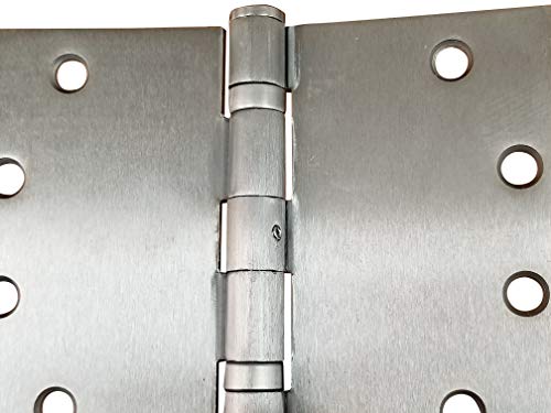 Wide Throw Hinge 180 Degree Satin Chrome 4.5 Inch x 6 Inch 2-Pack - color: Satin Chrome Finish