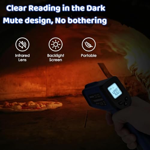 Infrared Thermometer Gun for Griddle, Digital Laser Temperature Thermometer - color: Blue