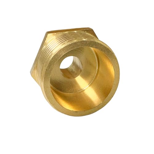 3/4" x 1/4" Male Threaded Hex Nipple Reducer Brass NPT Pipe Fitting Adapter Straight Connectors Pack of 2 - size: 3/4" x 1/4" -2 Pack