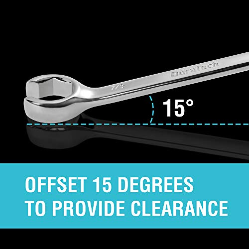 DURATECH Flare Nut Wrench Set, 10-Piece, 1/4"-7/8" & 9-21mm - color: Silver, size: 10pc, SAE&Metric