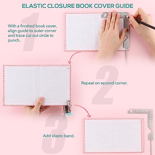 5Pcs/Set,Book Cover Guide,5-in-1 Stainless Steel Metal Bookbinding Cover Tool for Making Book Cover Creating Book or Album Covers Out of Chipboard Makes Creating Covers Out of Chipboard Simple. - color: 5PCS Book Cover Guide