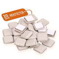 20PCS Furniture Sliders for Carpet & Hardwood Floors,1Inch OD Chair Sliders - size: 1 Inch Square