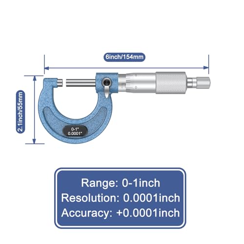 HDLNKAK Dial Caliper 0.001” with Micrometer 0.001”, Stainless Steel Ruler