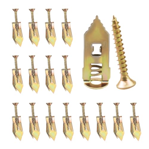 200 Pcs Self Drilling Drywall Anchors and Screws Kit，No Drill Or Holes in Wall, Wall Anchor for Hanging TV Shelf Straps Cabinet (100pcs0.47 x 1.18Inch,100pcs0.47 x 1.57 Inch)