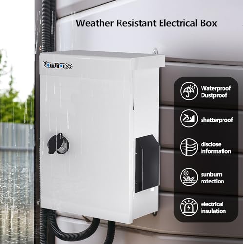Outdoor Electrical Box with Thermostat and Fan, Cold-Rolled Steel Plate, Aluminum Alloy Back Beam, One-Piece Ventilation Design, IP65 Waterproof, Wall/Pole Mounted. (17.7" x 13.7" x 7.9") - size: 17.7" x 13.7" x 7.9"