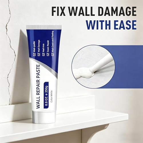 Efficient Drywall Repair Kit, Quick Drying Wall Repair Paste with Scraper & Sandpaper, Durable Spackle Wall Repair, Upgrade Wall Mending Agent for Holes & Cracks, Dents & Small Damage (2 Pcs) - color: 2 Pcs