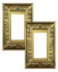 2-Pack Paisley Pattern Decorator Outlet Cover Plate, Metal Switch Plates - style: 1 Decorator 2PK
