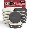 Yelanon Furniture Sliders 20 Pcs Carpet & Felt Mix for Carpet & Hardwood - size: 10pcs 3.5'' sliders & 10pcs 3.5'' felt sliders