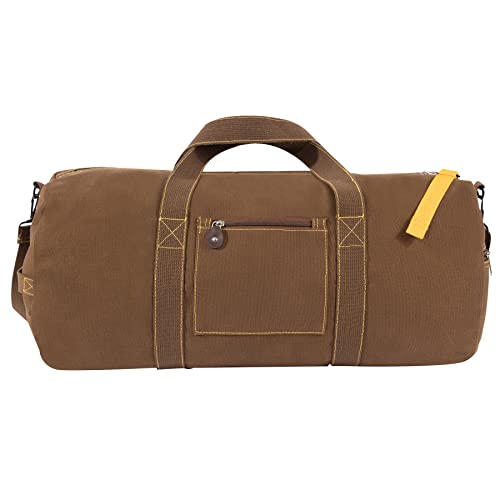 Rothco Canvas Equipment Bag, Heavyweight Cotton Carryall - color: Earth Brown, size: 24 Inches