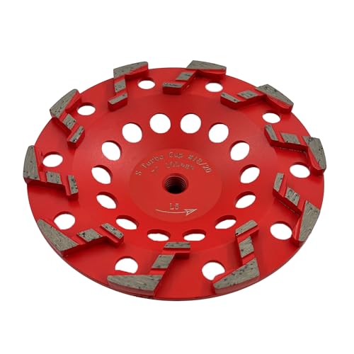7" Diamond Grind Wheel 10 S Seg Concrete & Coating 5/8"-11 Threaded Arbor - style: 7" Diameter / 10 S Segments
