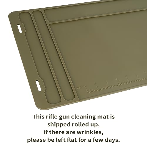 CKPART Rifle Gun Cleaning Mat, Anti-Slip Rubber Tactical Magnetic Mat, Gun Maintenance Mat,Gun Maintenance Mat for Gun Cleaning Kits 36" x 12"