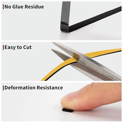 Yotache Weather Stripping (.25) 1/4 Inch Wide X 1/16 Inch Thick, 33 Ft - size: 1/4"x1/16"x33 FT